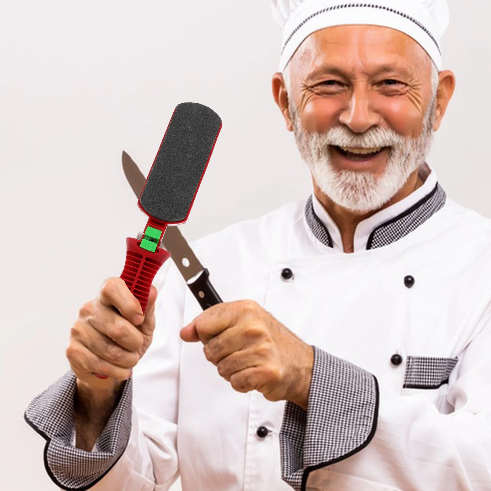 Long Handle Extra-Fine Fine Coarse Grit Knife Sharpener Scissors Whetstone Honing Stone For Kitchen Home Use Random Color