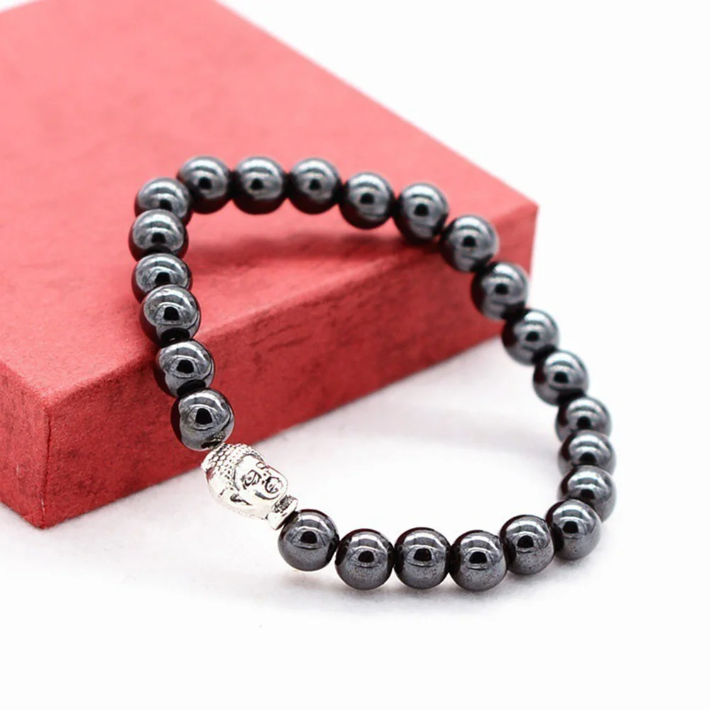 

Magnetic Hematite Bracelet 10X10Cm Black Silver Weight Loss Therapy Slimming Pain Good Sleep For Women