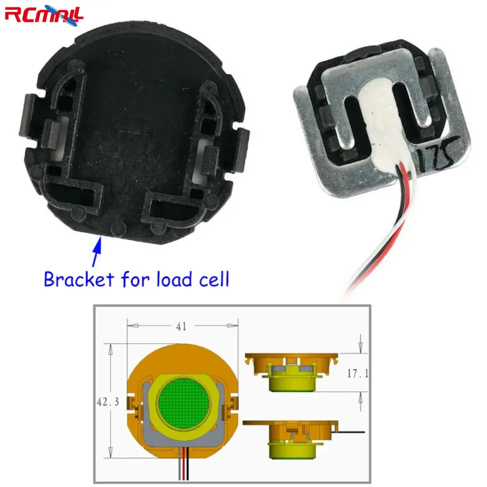 50KG Load Cell Half-bridge Strain Gauge Human Scale Weight Sensor Weighing Sensor Kit for Arduino HX711 AD Module