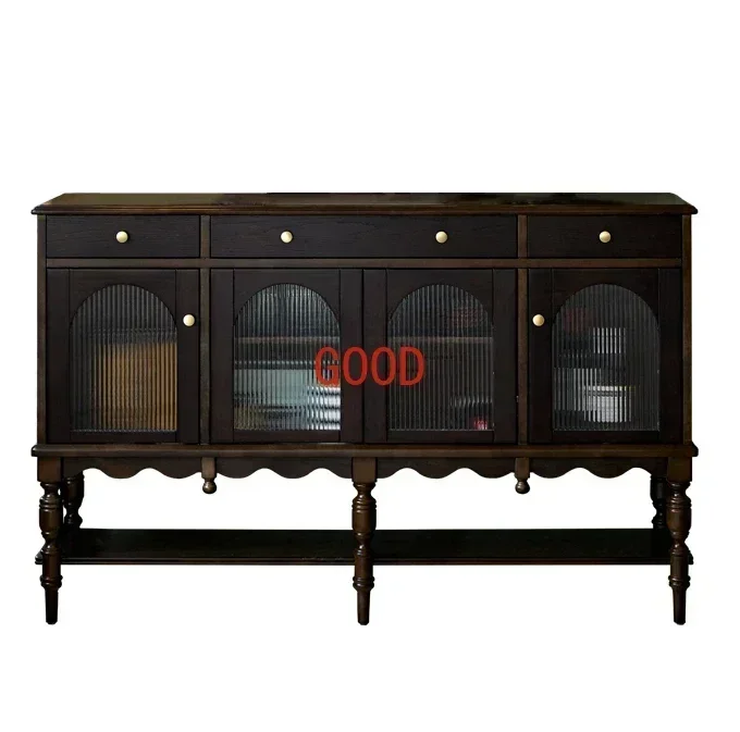 

American Retro Solid Wood Kitchen Sideboard Cabinet Hallway Living Room Entrance Storage Cabinet Light Luxury Side Cabinet