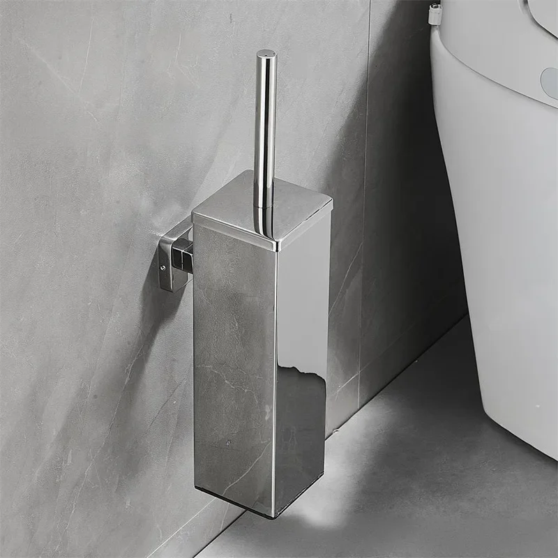 Stainless steel Nickel toilet brush holder with brush Brushed Gold deodorant bathroom toilet cleaning brush holder set Black