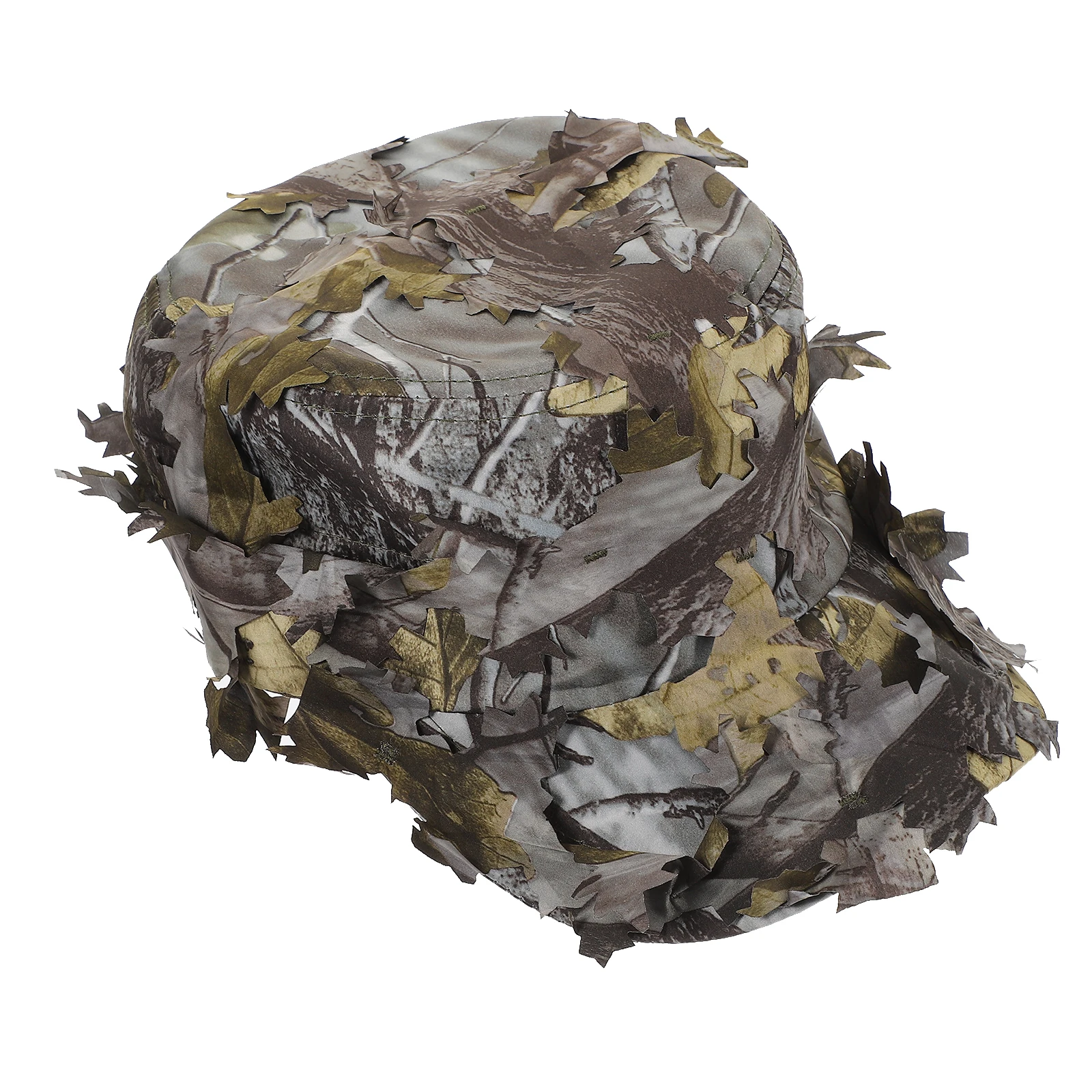 

Camouflage Cap Hunting Climbing Hat Deciduous Shape Adjustable Closure Sports Fishing Tennis Gardening Supplies