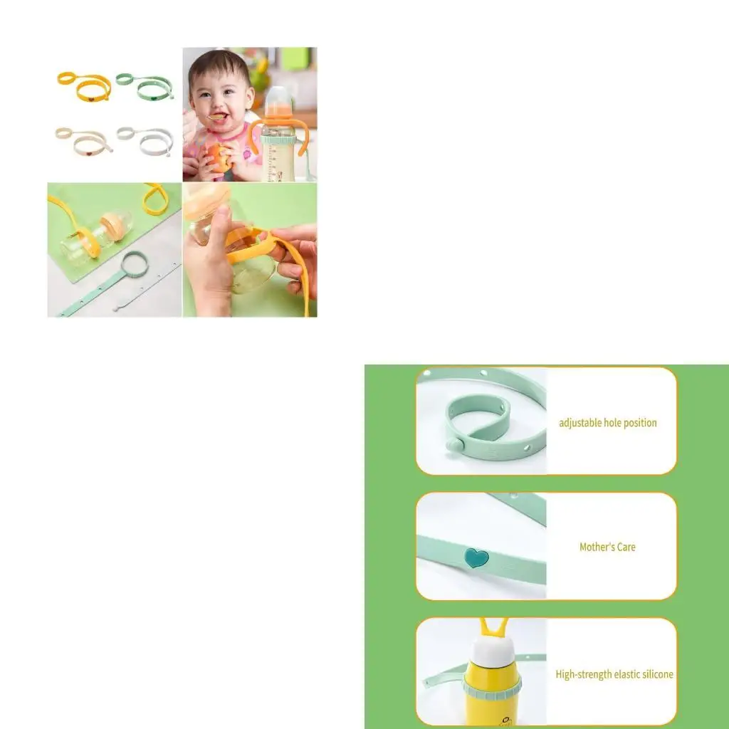 

L5YF Безопасный держатель бутылок цепной ремень для младенцев мягкий регулируемый силиконовый ремешок Lanyard