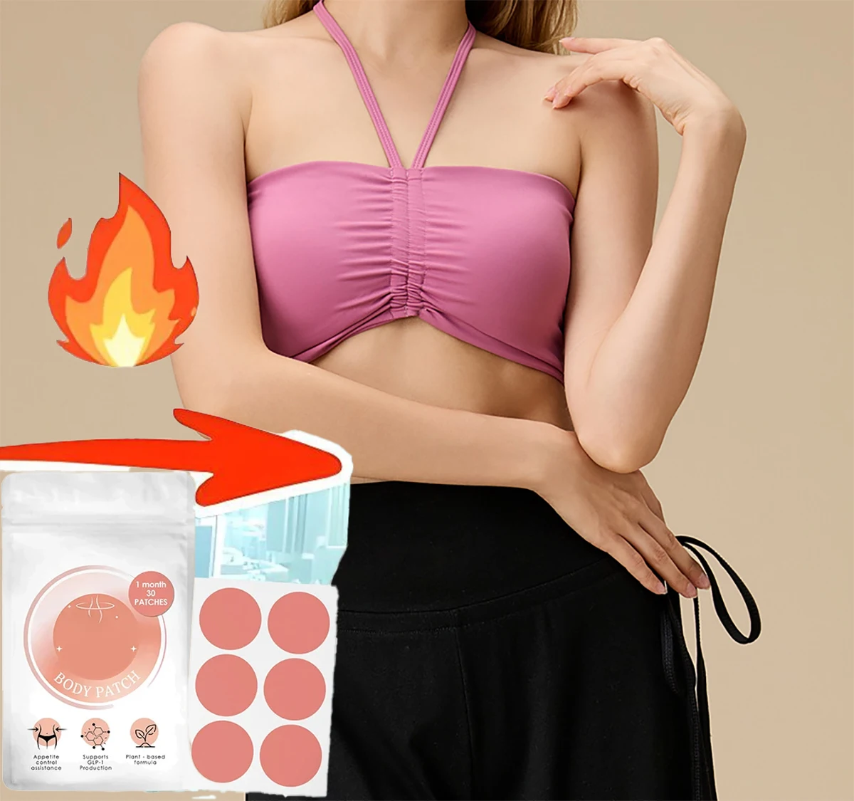 

Slimming Body Patches for Stomach & Waist, Natural Shape Management, Invisible & Easy to Wear for Daily Gentle Care