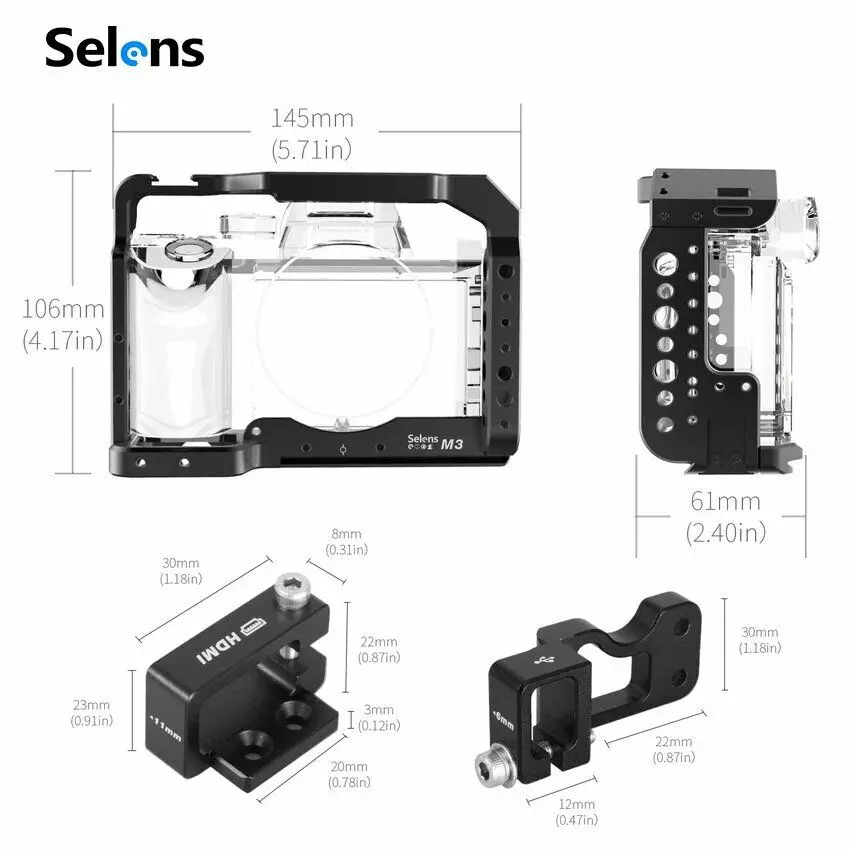 Selens – poignée supérieure pour appareil photo, chaussure froide a7iii a7r3 a7m3, Cage pour Sony A7RIII /A7III/A7III, Cage en alliage d'aluminium, accessoires de photographie