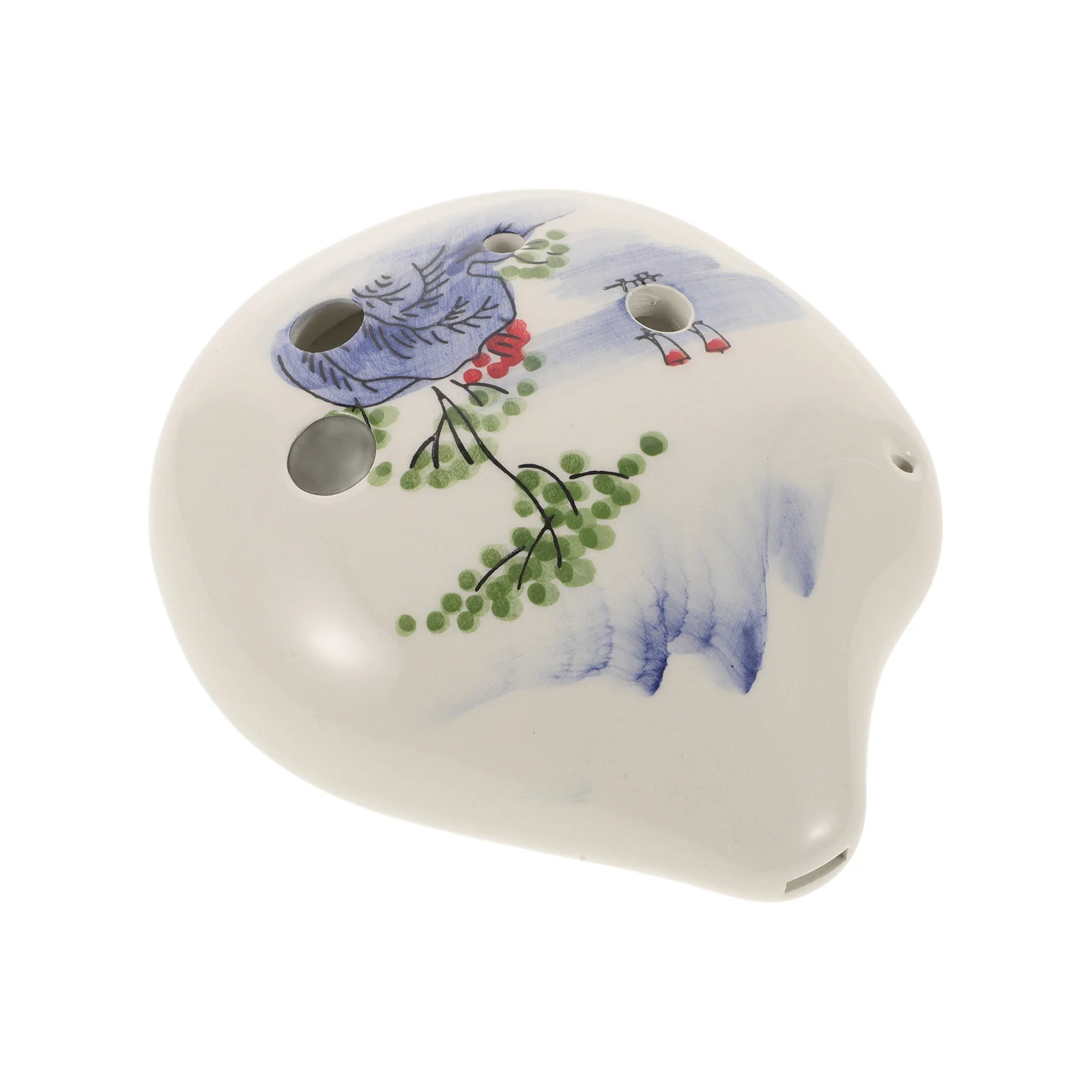 

6-Hole Ceramic Ocarina Professional Practice Ocarina for Beginners Elegant Wisteria Pattern Pure Sound