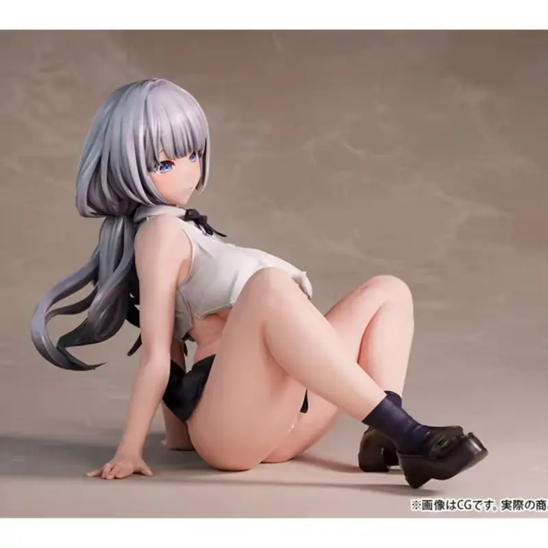 13cm Jk Uniform Girl Sitting Pose Anime Figure Model Statue Desktop Decoration view 6