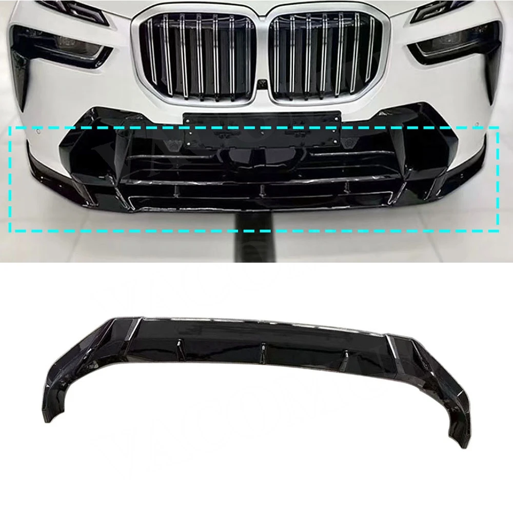 

VACOMUL For BMW X7 G07 LCI Sport 2023+ ABS Carbon Look Front Lip Spoiler Apron Head Bumper Guard Board Lippe Splitter Gloss