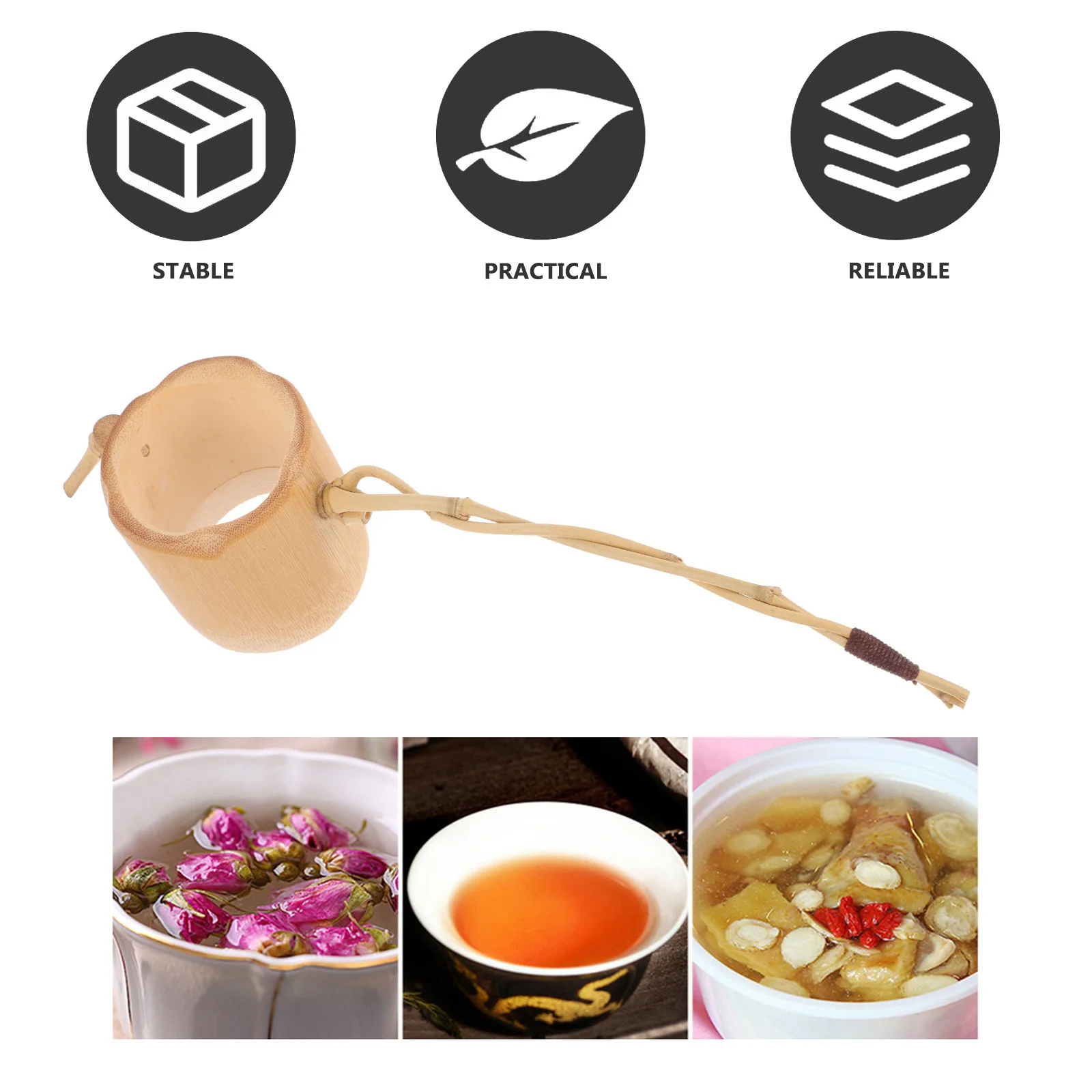

Professional Bamboo Tea Infuser Filter Chinese Strainer Kung Fu Accessory Fine Mesh Easy Oolong Jasmine