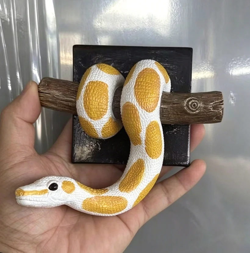 Novelty Snake Sculpture Resin Handle, Reptile Figurine Door Knob, Unique Decor for Cabinet Drawer & Home Decoration