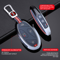 5 7 Buttons Zinc Alloy + Silicone Car Key Case Cover For Hyundai Kona Ev Grandeur GN7 IONIQ 6 2023 2024 Remote Key Protect Shell