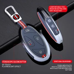5 7 Buttons Zinc Alloy + Silicone Car Key Case Cover For Hyundai Kona Ev Grandeur GN7 IONIQ 6 2023 2024 Remote Key Protect Shell