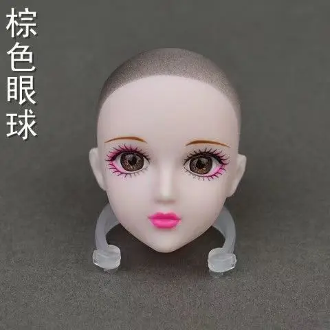 New Soft Practice Makeup Doll Heads Original 3D Green Blue Eye For 30cm 11.5" Doll Heads For 1/6 BJD Doll Practicing Makeup Head