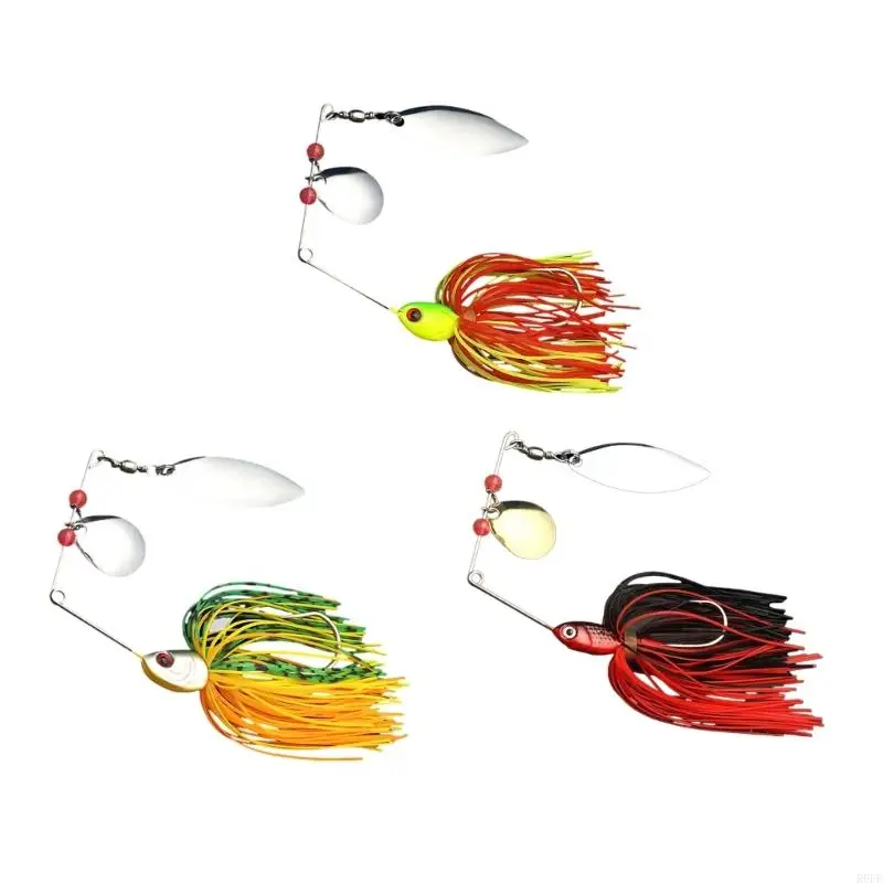 

R6FE Artificial Fishing Baits Fishing Spinner Baits Spinnerbait Fishing Lures Spoon Wire Baits Wobblers Easy to Use