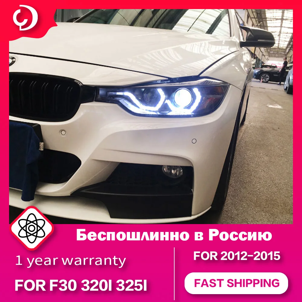 AKD Car Styling Headlights for BMW F30 2012-2015 F35 320i 318i 325i LED Headlight DRL  bifocal lens Auto Accessories