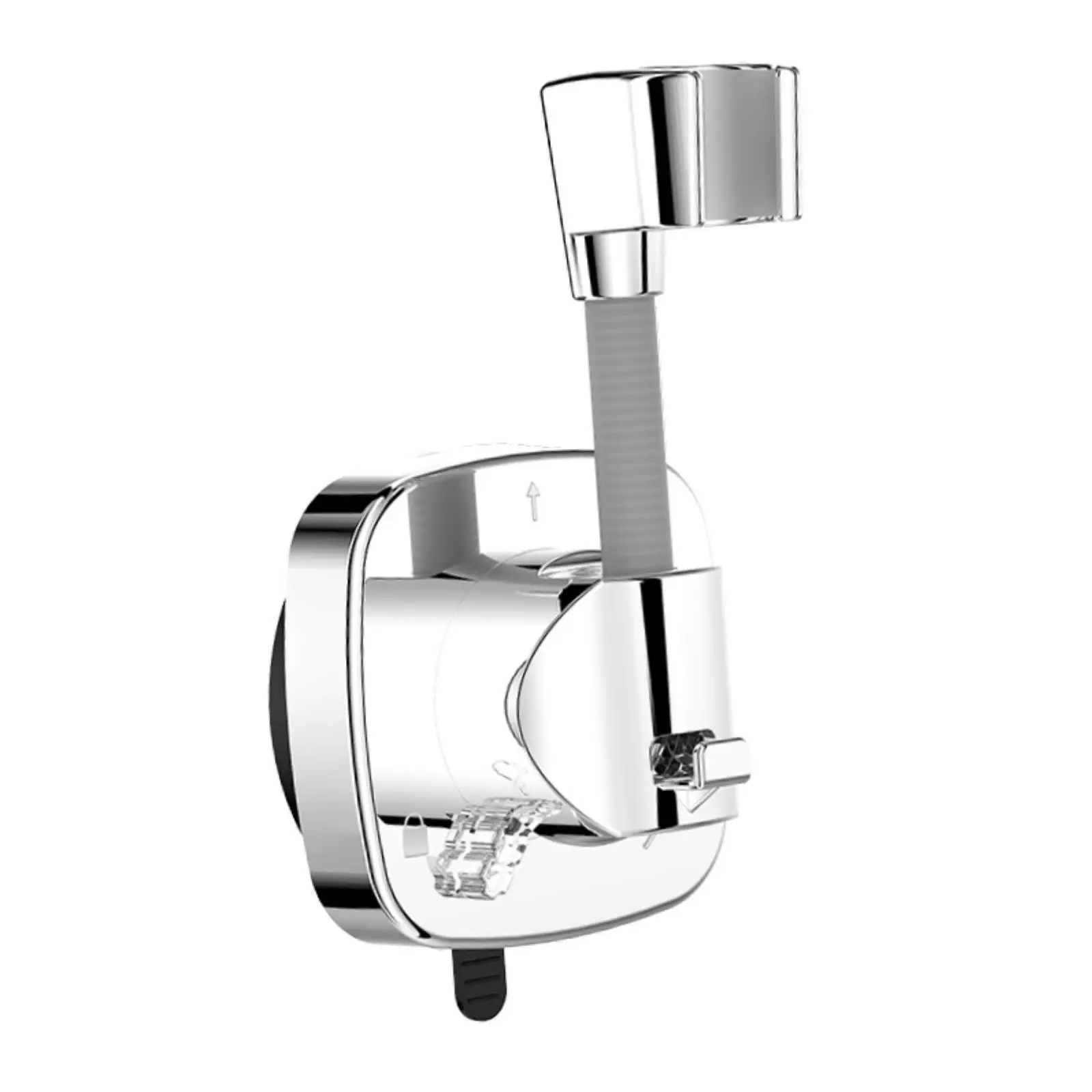 Suction cup shower head holder, removable, height-adjustable, waterproof, hand