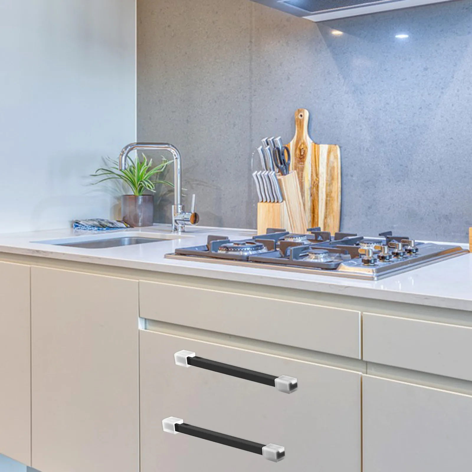 

4Pcs Anti-Collision Corner Protectors for Baby Proofing Drawers Cabinets Silicone Edge Bumpers Shape Transparent Child