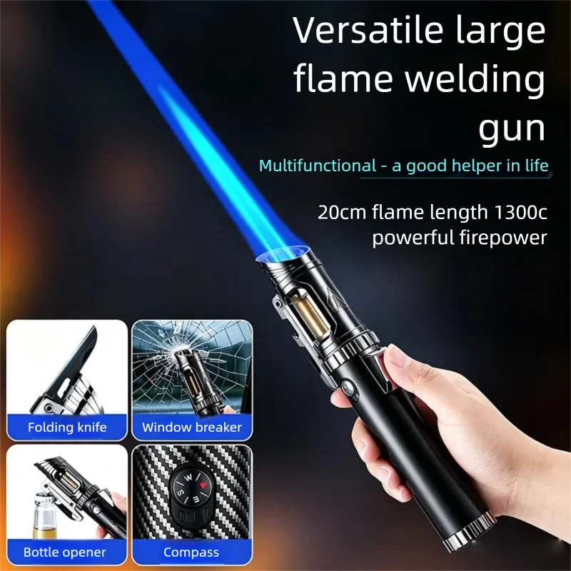 Neuer multifunktionaler Handflammenwerfer, aufblasbares Feuerzeug, winddichter Outdoor-Zünder für Picknick und Grill.