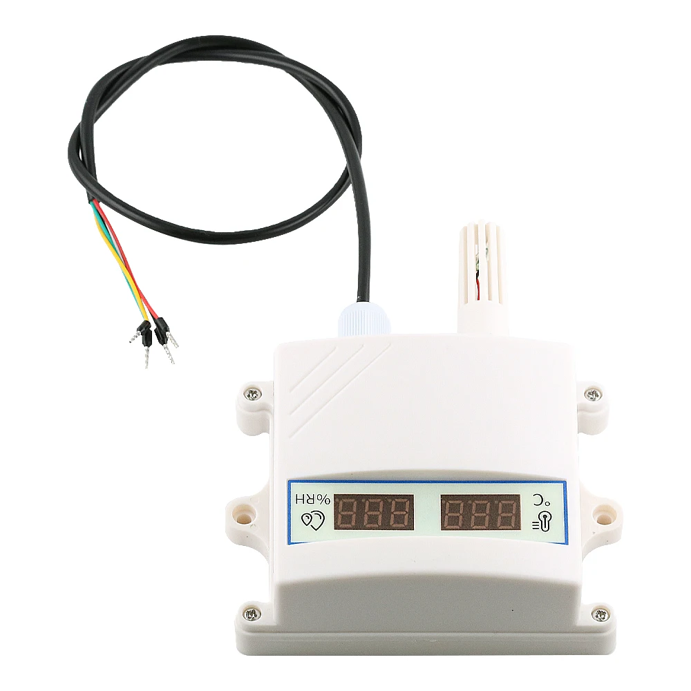 Temperature Humidity Sensor Probe with Digital Display Transmitter RS485 Analog 0-5V 0-10V 4-20mA Waterproof Temperature Sensor