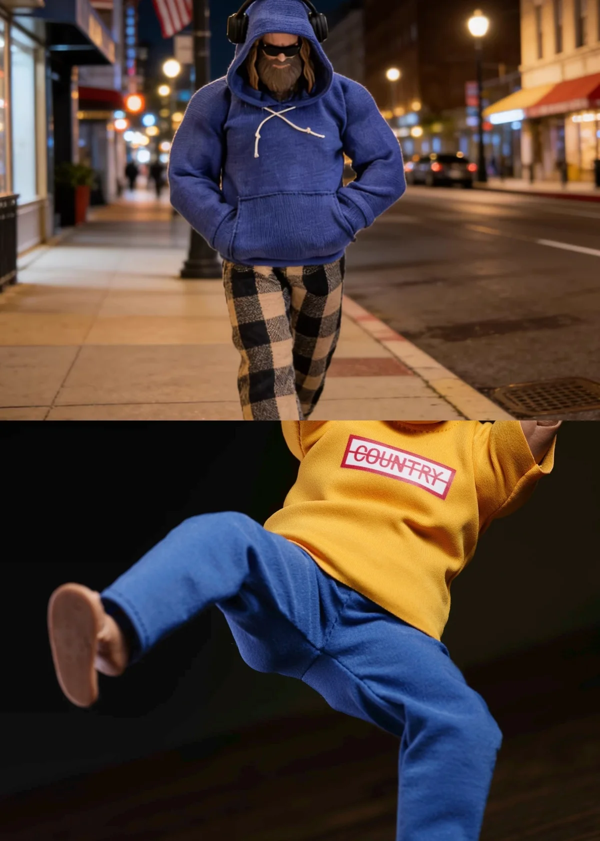 

【No Figure】Handmade 1/12 Scale Male Soldier Clothing Accessories Casual Outfit Hoodie T-shirt Pants For 6''Action Figure Model