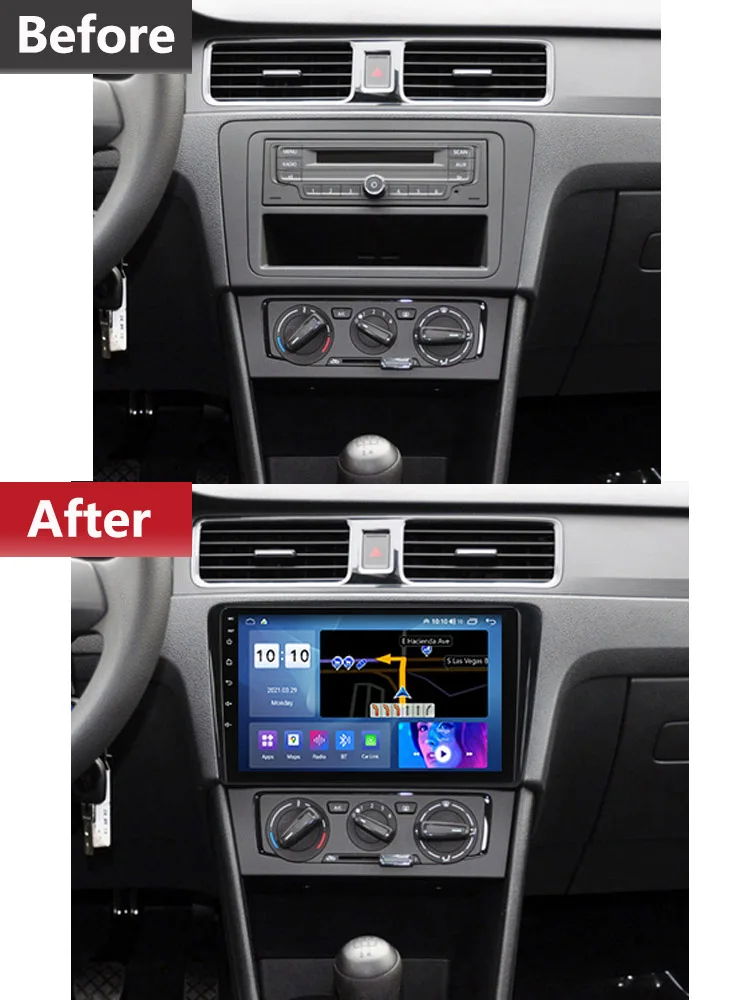 For VW Volkswagen Santana 2013 - 2017 No DVD 2din Android 13 Car Radio Multimedia Video Player Mirror Link 2GB+32GB 4-Core IPS