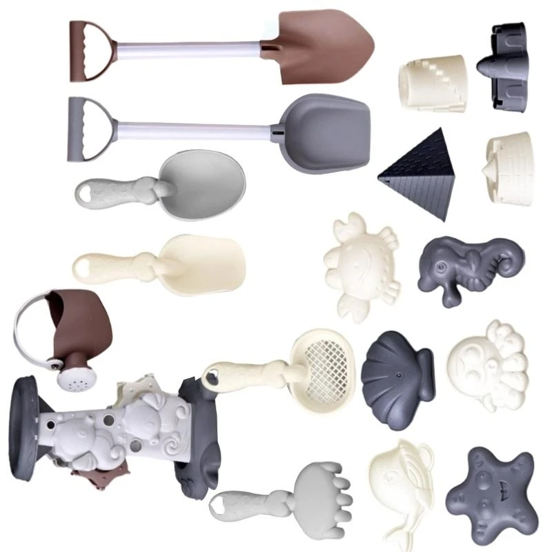 หาดทรายเด็กและน้ำเล่นชุดสีสดใสเพื่อดึงดูดความสนใจและสร้างแรงบันดาลใจให้เล่นสำหรับการผจญภัยชายหาด