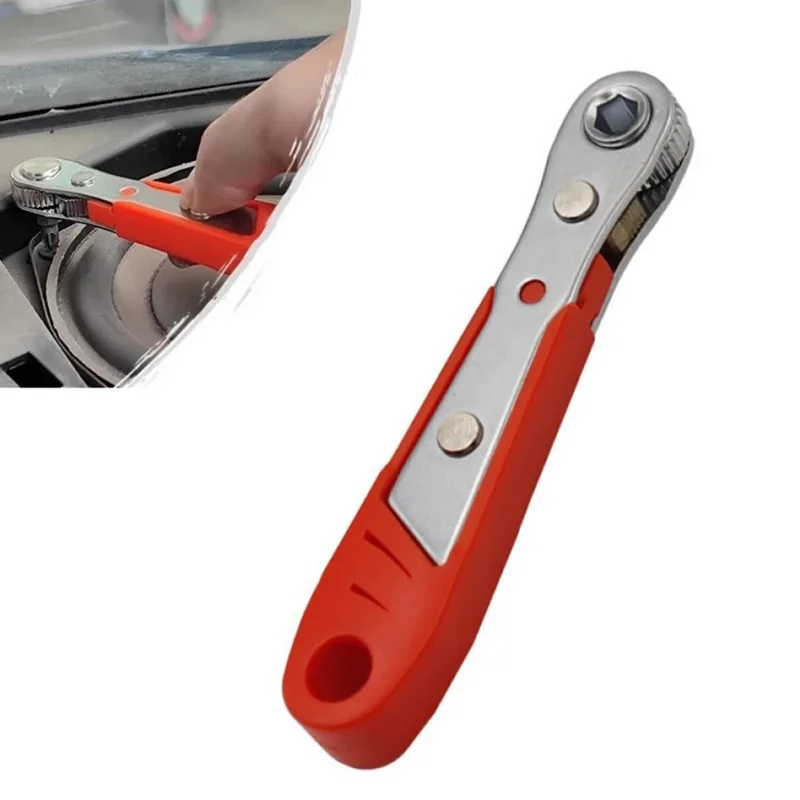 

1pc Multifunctional Bidirectional Ratchet Screwdriver Right Angle Magnetic Wrench Cross Shaped Short Screw Wrench and screwdrive