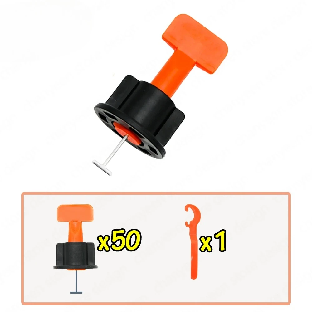 Фото Набор из 51 клипсы-фиксатора для выравнивания напольной плитки, керамогранита и керамики, для укладки плитки и крепления на стену, строительные инструменты