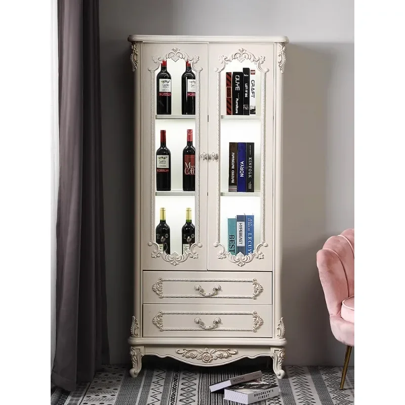 New intelligent European wine with lamp induction locker dining side light luxury side corner cabinet