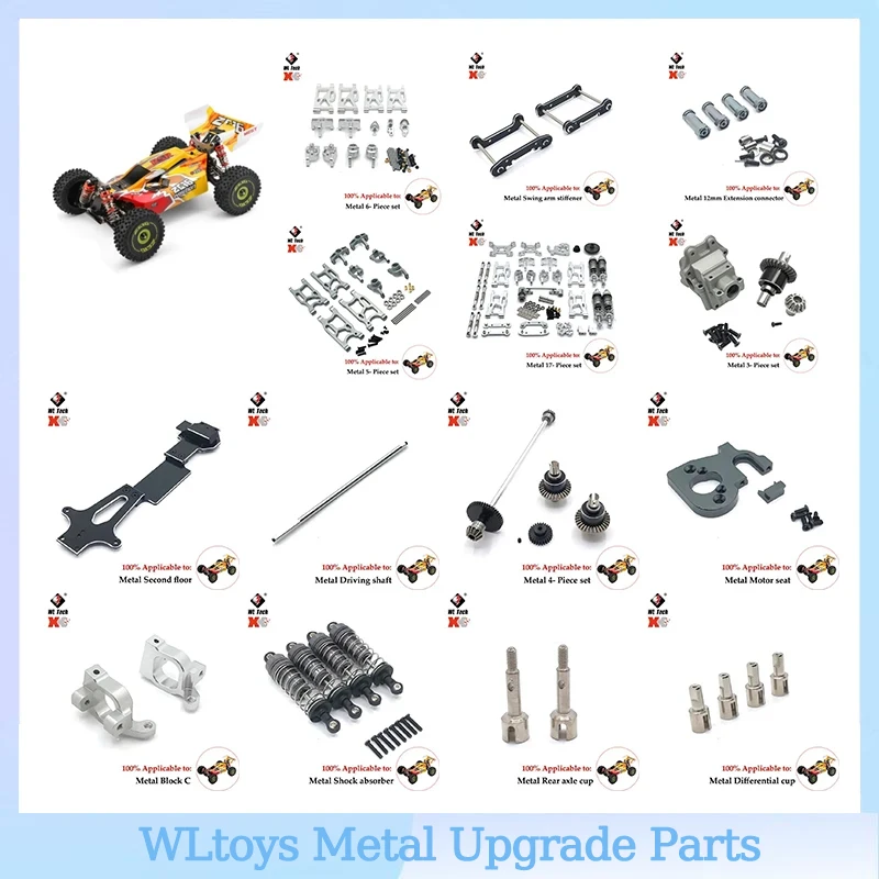 WLtoys 144001 144002 RC Car Upgrade Parts, Metal Upgrade Modification, Second Floor Plate & Central Drive Shaft, Multi-color