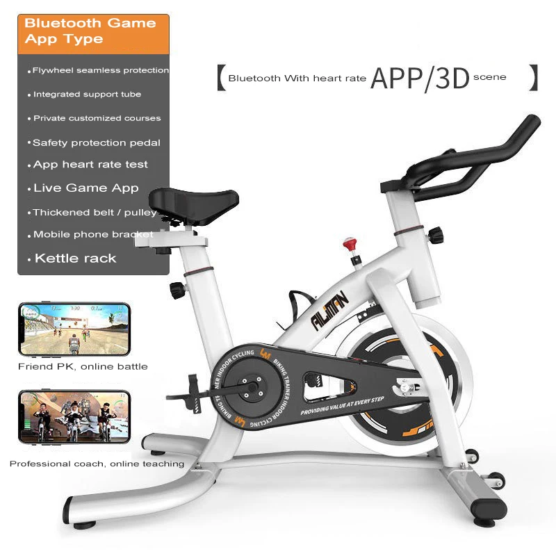 Indoor Fitness Spinning Bike with Bluetooth, Smart App, Home Rehabilitation Training