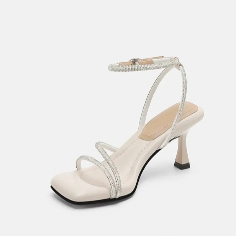 Summer Open Toe Fashion Sandals Women Thin High Heels Ladies Narrow Band Buckle Strap Women Pumps Wedding Party Shoes 6734 view 6