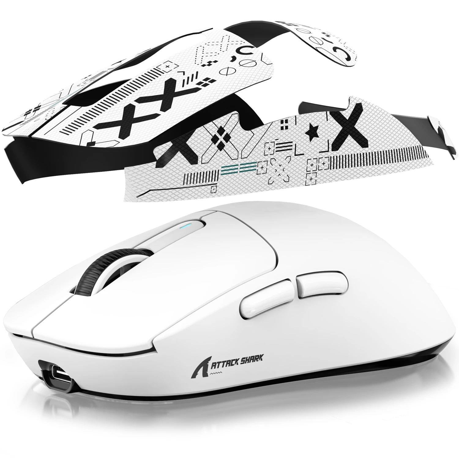 ATTACK SHARK X3 Wireless Gaming Mouse, 49g Ergonomic Computer Mouse, Triple Modes PAW3395 26K DPI Optical Sensor, 200h Battery L