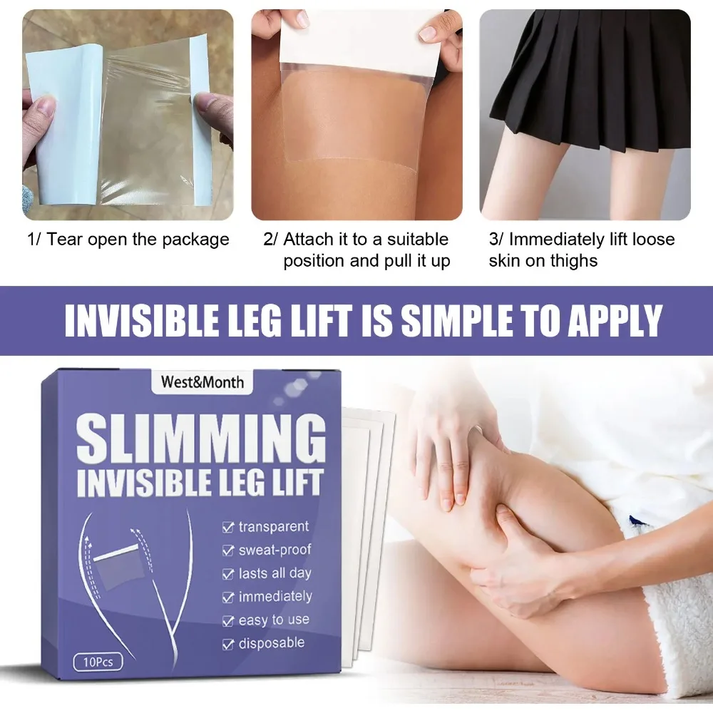 Patch Anti-usure Invisible pour cuisses, 10 pièces, bande de levage, imperméable, Anti-transpiration, patchs lumineux, bande corporelle, outils de soins des pieds