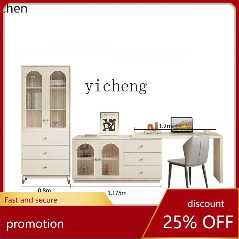 ZMLSolid Wood Cream Style White Desk Dresser Integrated Simple Home Bedroom Makeup Table Desktop Computer Desk