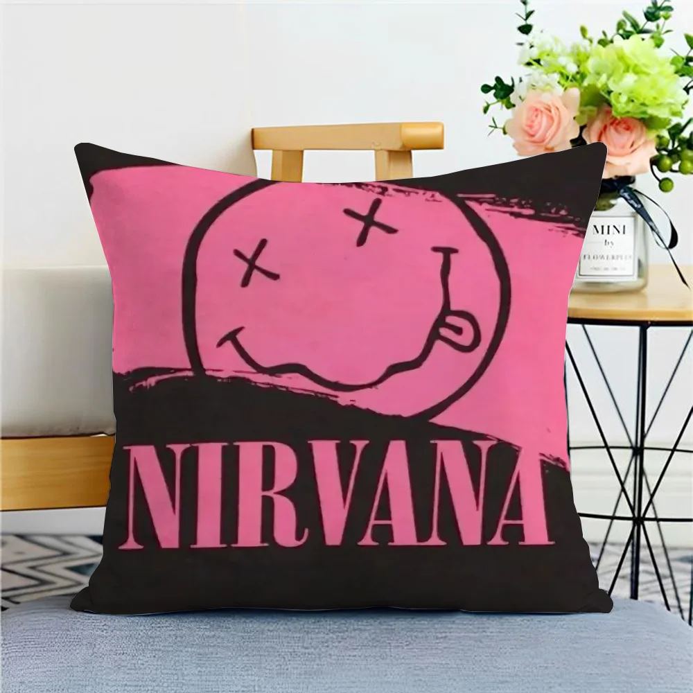 Decorative Cushion Cover for Pillow N-nirvanaS Double-sided Printing Cushion Covers Living Room Sleeping Pillows Home Cushions