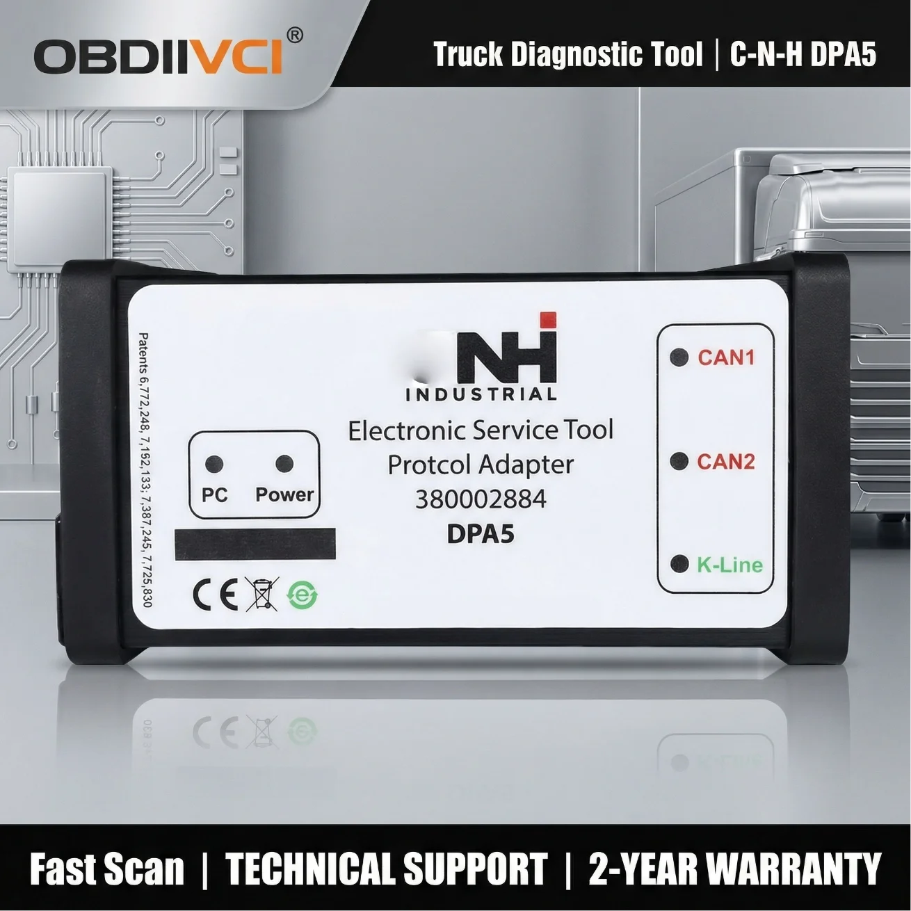 

Диагностический инструмент DPA5 для грузовиков, USB Bluetooth DPA 5 Dearborn V8.6 для New Holland, поддержка J2534, кабель K-LINE для грузовиков, инженерный EST-кабель