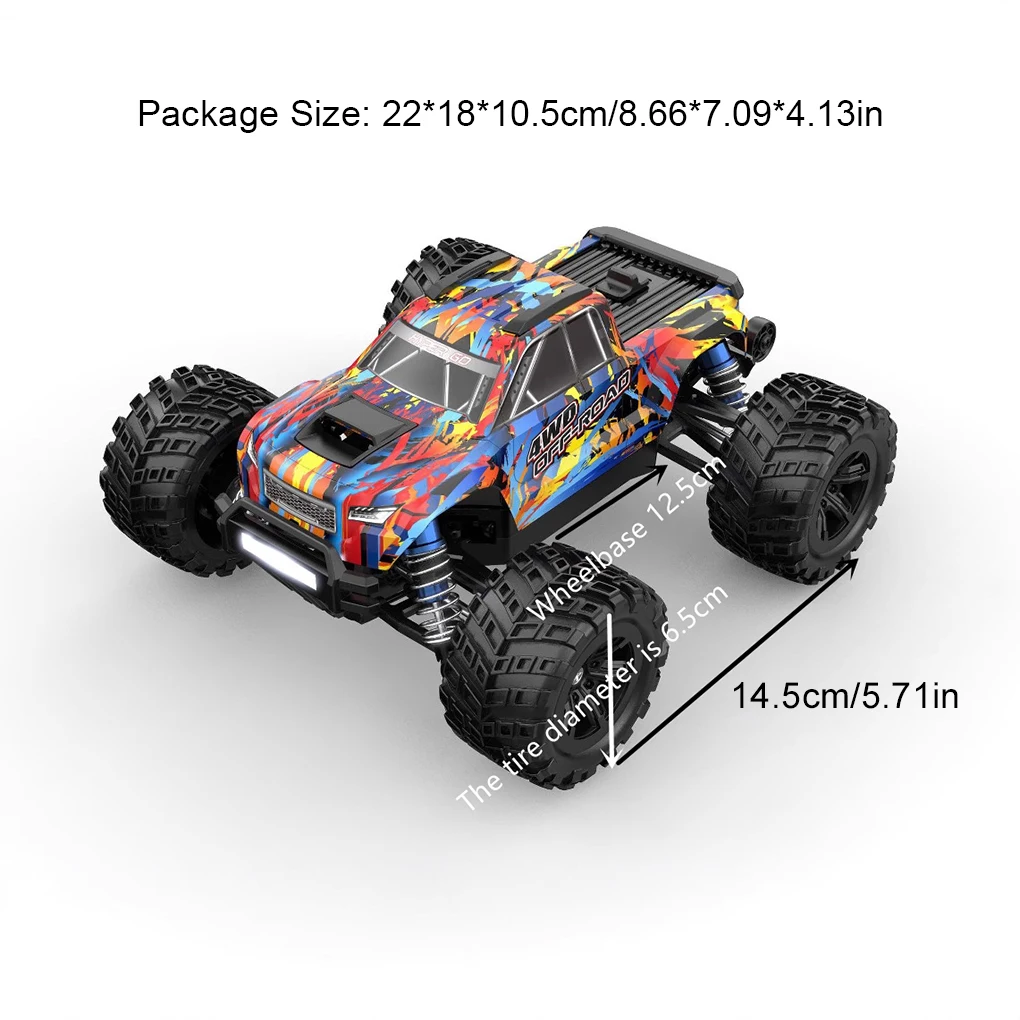 1/20 mjx hyper go 20208 monster truck 4wd 39 km/h sem escova simulação de alta velocidade grande pneu escalada off-road rc carro brinquedos presente