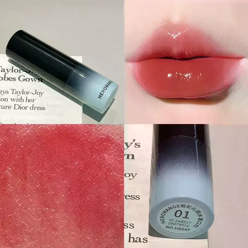 HERORANGE Mirror Lip Plumping Moisturizing Lipstick Natural Lasting Nourish Gloss Lip Gloss Lipstick Stick Make Up Cosmetics