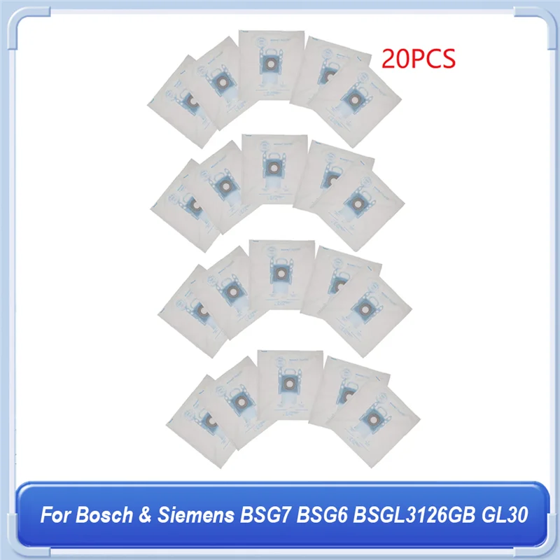 Promotion!Set Of 20 Type G Dust Bags For  & Siemens GL30, BSG7, BSG6, BSGL3126GB Vacuum Cleaners