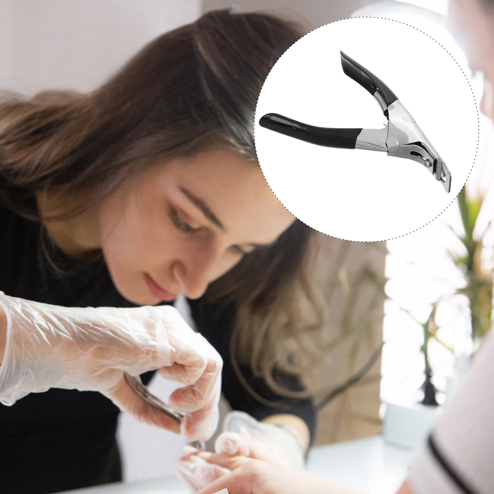 

U Shape Straight Nail Clipper Stainless Steel False Nail Cutter For Acrylic Gel Tips Manicure Tool Women Men Seniors Salon