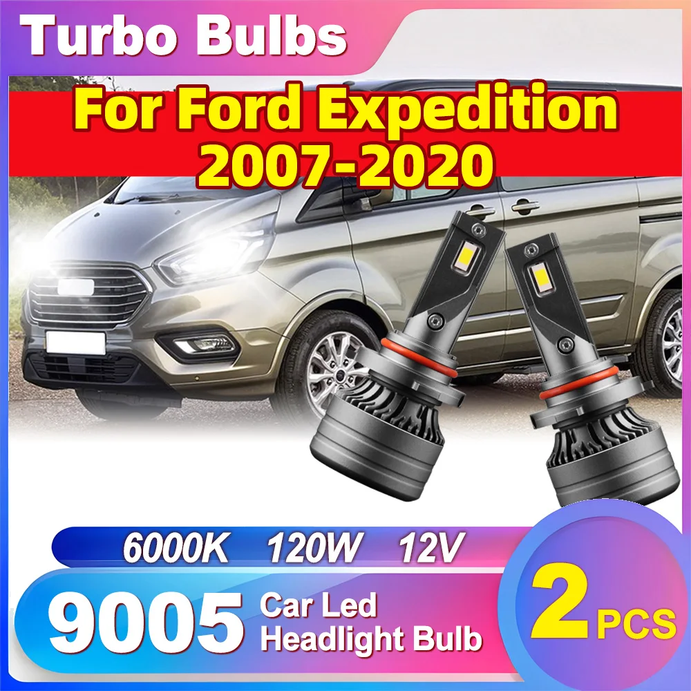 

2 шт. 9005 лампы 120 Вт Canbus Error Plug and Play фары турбо лампы супер яркие 6000 К белые 12 В для Ford Expedition 2007-2020
