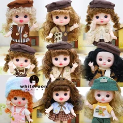 Fat Bjd Doll 22cm Hinged Doll Big Large Head Cute Baby Toys Girl Doll Festival Gift Kids Dolls For Girls Playing House Child New