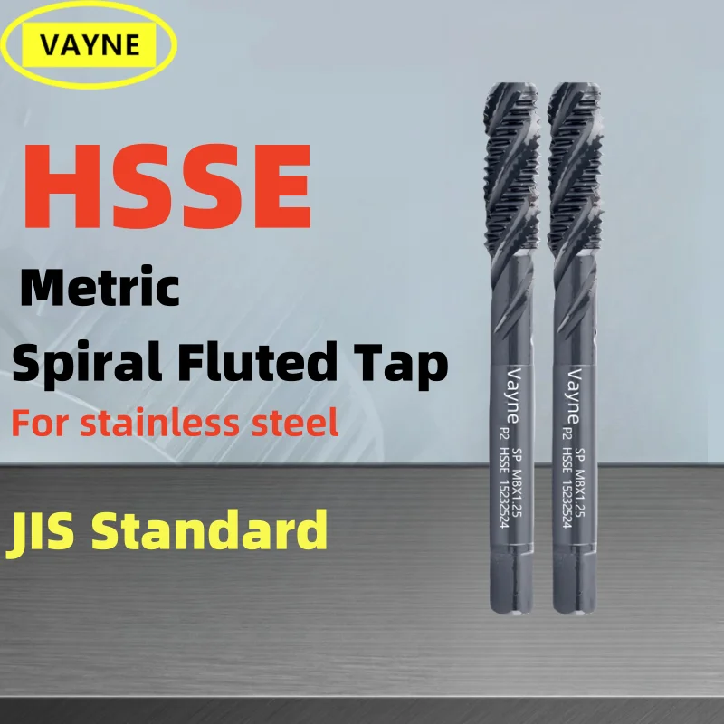 

1pcs HSSE-M35 JIS Standard With OXIDATION Spiral Fluted Tap Pointed Tap M1M2 M2.5M3M4M5M6M8M10M12M14M16 Machine Thread Tap