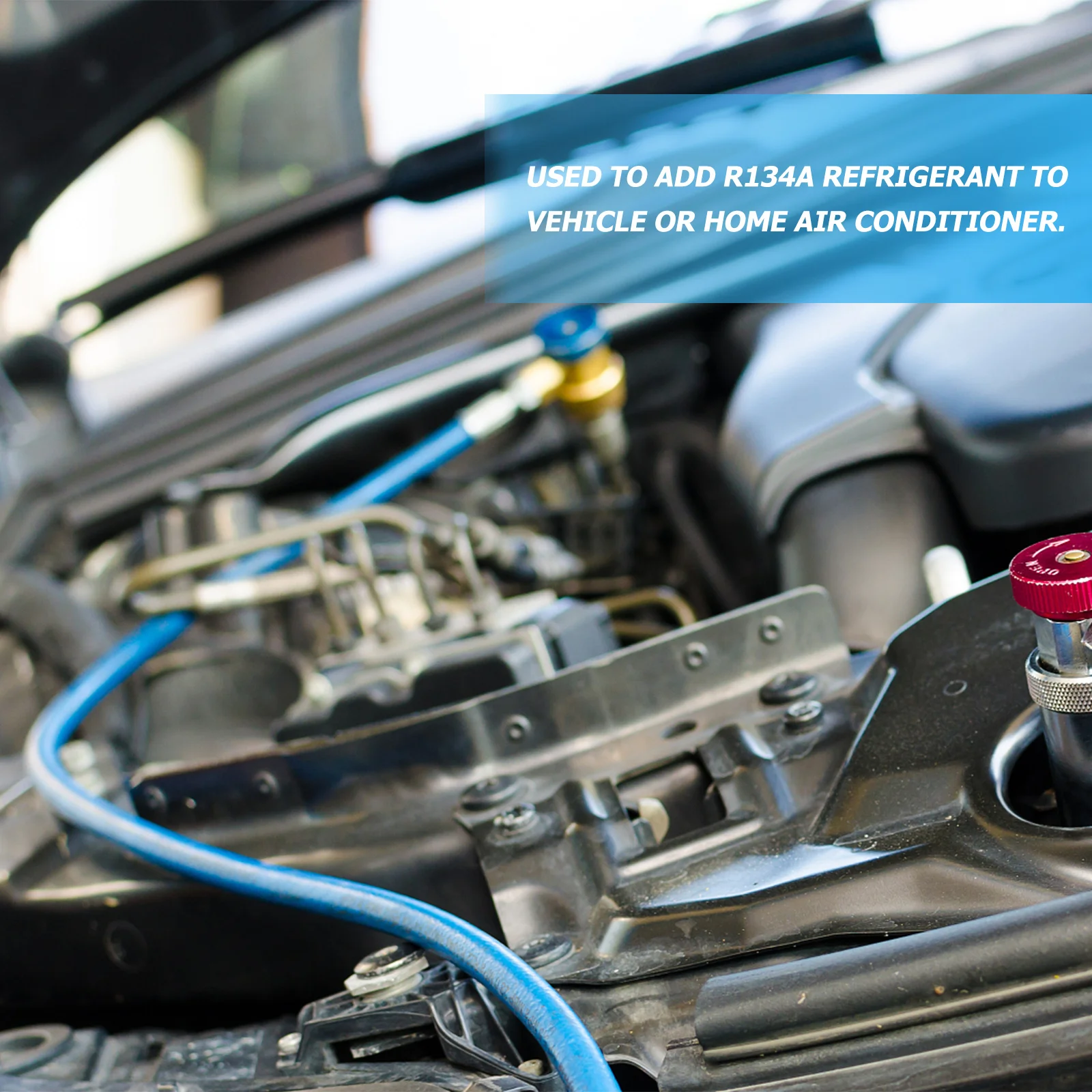 

Refrigerant Filling Tube Multipurpose Safety Valve for R134a Ac Recharge Hose Pressure Gauge for Vehicles Recharge Hose