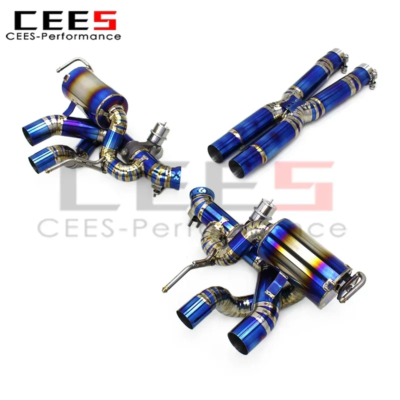 CEES Titanium Catback Exhaust Assembly for Ferrari California 3.9T 2012-2018 High Performance Pipes Valve Pipe System