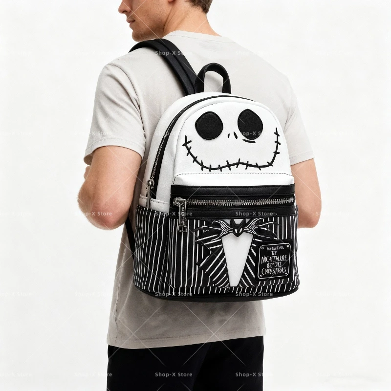 

Loungefly Рождественская ночь с привидениями: повседневный рюкзак с персонажем Джека, классический рюкзак, подарок на Хэллоуин/Рождество