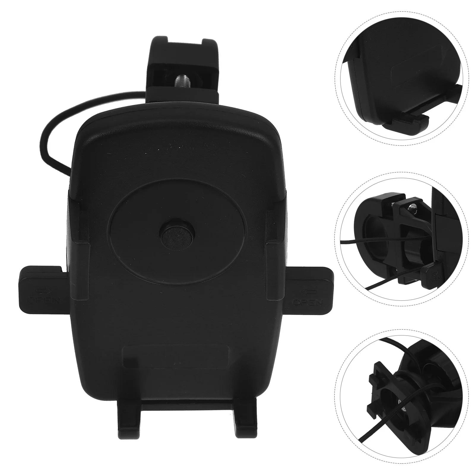 

Bike Phone Holder Solid PP Material Adjustable Angle Stable Rotation Mountain Bike Phone Mount Handlebar Bracket