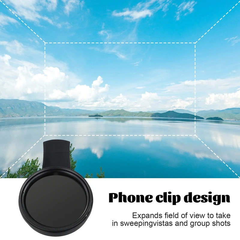 A61Z Deals 37Mm 52Mm Phone Lens Filter With Clip For Smartphone Universal ND2-400 Variable Filter For Mobile Phone Camera Lens