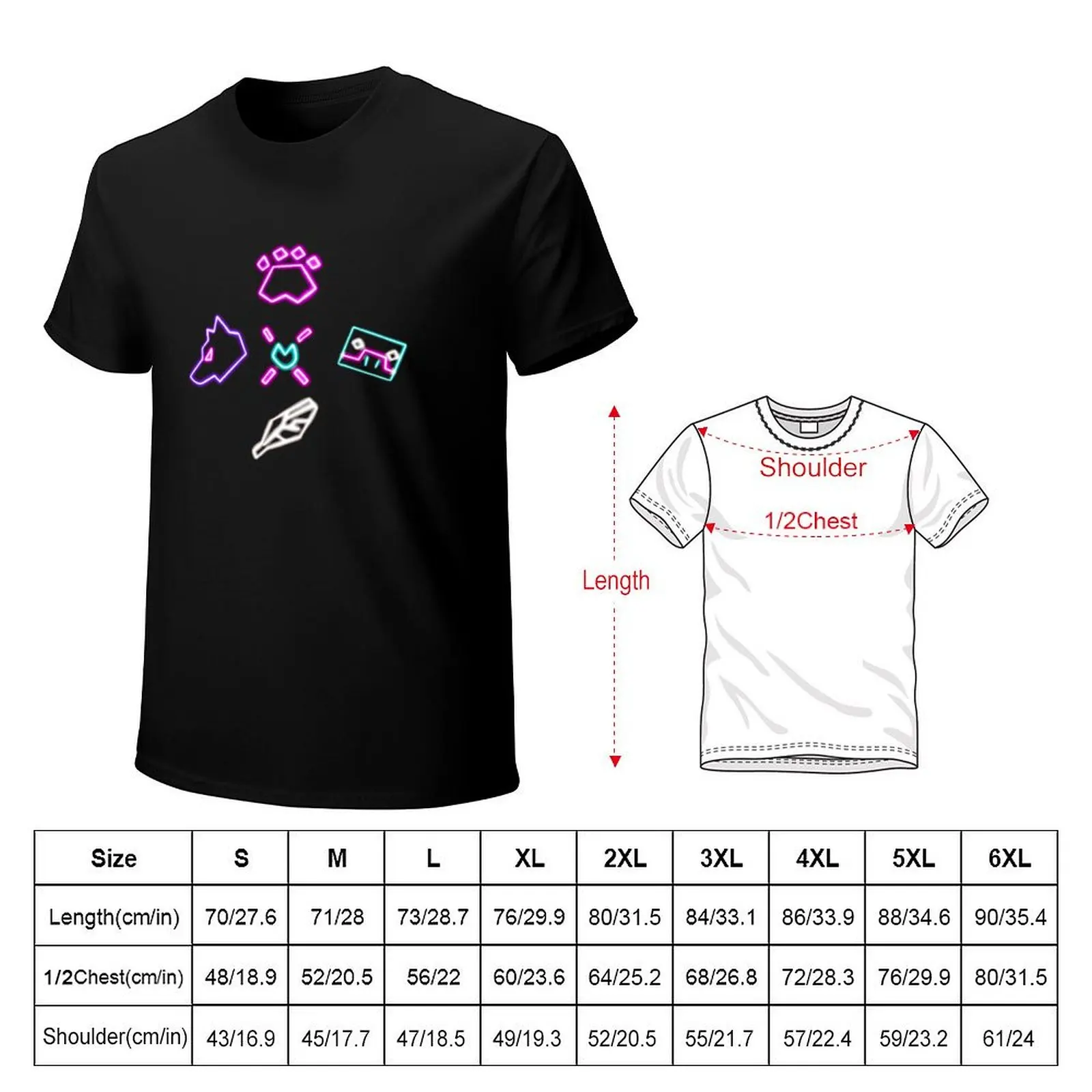 Age Of Wonderbeasts Lights T-Shirt Plus Size Basic Cotton T-Shirt